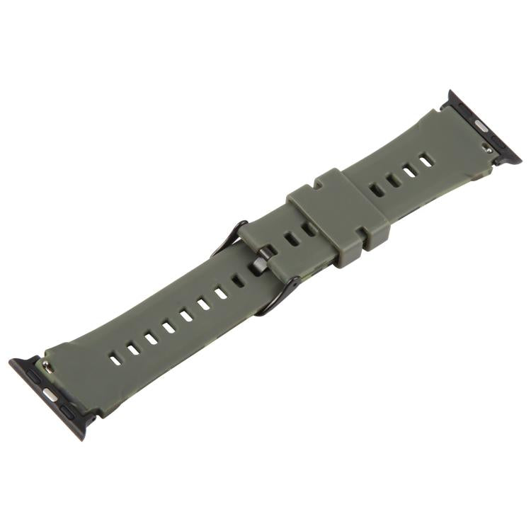 Cinturino per orologio in silicone con stampa mimetica e connettore nero xDfind, For Apple Watch 42 / 44 / 45 / 46 / 49mm, For Apple Watch 38 / 40 / 41 / S10 42mm