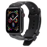 Cinturino per orologio in silicone con stampa mimetica e connettore nero xDfind, For Apple Watch 42 / 44 / 45 / 46 / 49mm, For Apple Watch 38 / 40 / 41 / S10 42mm