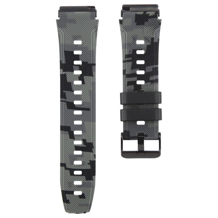 Cinturino per orologio in silicone con stampa mimetica e connettore nero xDfind, For Fitbit Versa 2 / Versa
