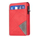 BFK29 Portafoglio magnetico in pelle con logo prismatico in rilievo MagSafe per carte di credito