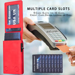 BFK29 Portafoglio magnetico in pelle con logo prismatico in rilievo MagSafe per carte di credito