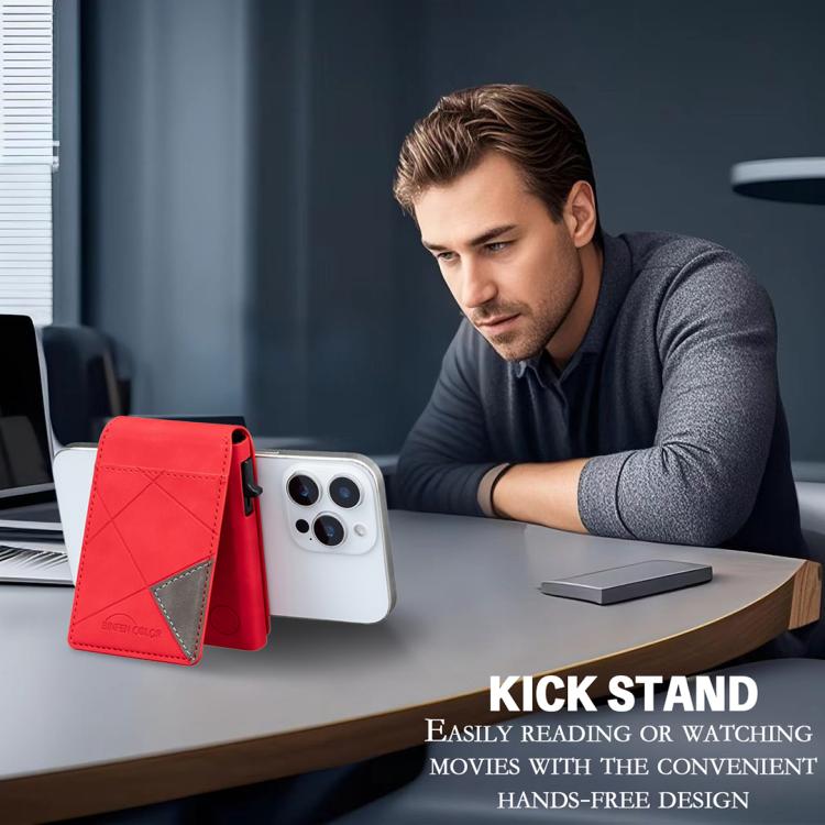 BFK29 Portafoglio magnetico in pelle con logo prismatico in rilievo MagSafe per carte di credito