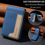 Portafoglio in pelle magnetico MagSafe BFK28 Colorblock per carte di credito.