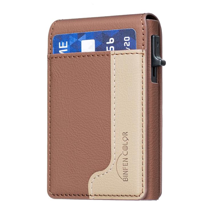 Portafoglio in pelle magnetico MagSafe BFK28 Colorblock per carte di credito.