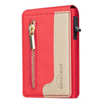 BFK31 Portafoglio in pelle con cerniera e chiusura magnetica MagSafe, a blocchi di colore.