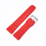 Cinturino per orologio in silicone con fibbia argentata xDfind, 20mm, 22mm