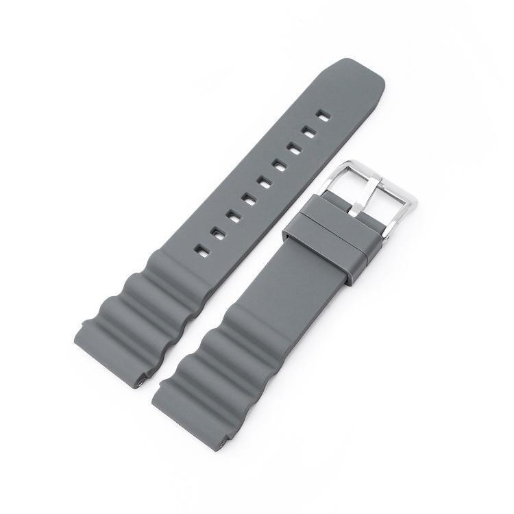 Cinturino per orologio in silicone con fibbia argentata xDfind, 20mm, 22mm