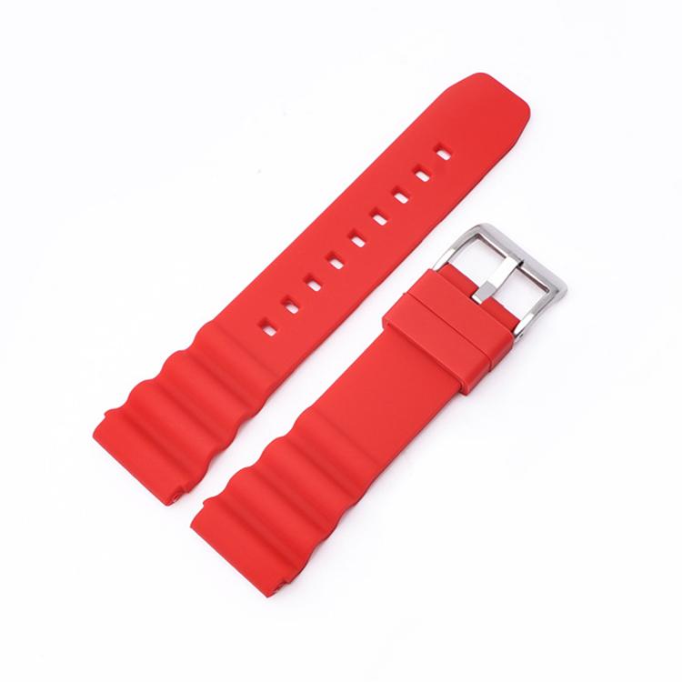 Cinturino per orologio in silicone con fibbia argentata xDfind, 20mm, 22mm