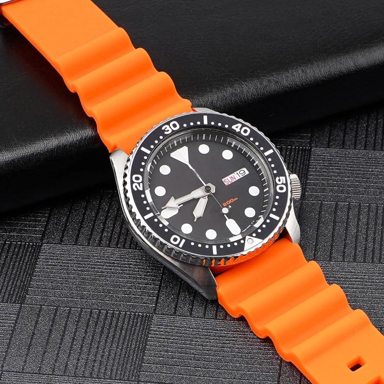 Cinturino per orologio in silicone con fibbia argentata xDfind, 20mm, 22mm