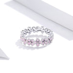 Anello da donna con corona rosa in argento sterling S925, 6, 7, 8