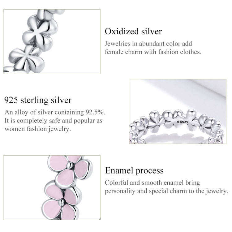 Anello da donna con corona rosa in argento sterling S925, 6, 7, 8