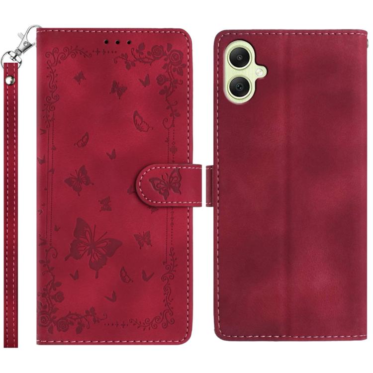 Custodia per telefono in pelle con motivo a farfalle "Giardino Segreto", For Samsung Galaxy A17 5G / 4G, For Samsung Galaxy A07 4G, For Samsung Galaxy A06 5G