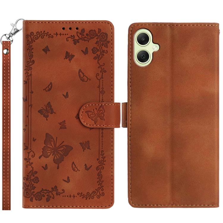Custodia per telefono in pelle con motivo a farfalle "Giardino Segreto", For Samsung Galaxy A17 5G / 4G, For Samsung Galaxy A07 4G, For Samsung Galaxy A06 5G