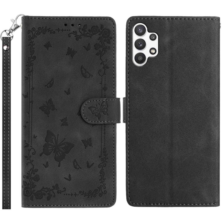 Custodia per telefono in pelle con motivo a farfalle "Giardino Segreto", For Samsung Galaxy A13 4G, For Samsung Galaxy A13 5G, For Samsung Galaxy A22 5G