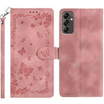 Custodia per telefono in pelle con motivo a farfalle "Giardino Segreto", For Samsung Galaxy A14 5G, For Samsung Galaxy A04S, For Samsung Galaxy A23