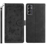 Custodia per telefono in pelle con motivo a farfalle "Giardino Segreto", For Samsung Galaxy A14 5G, For Samsung Galaxy A04S, For Samsung Galaxy A23