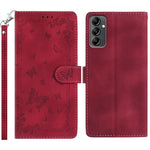 Custodia per telefono in pelle con motivo a farfalle "Giardino Segreto", For Samsung Galaxy A14 5G, For Samsung Galaxy A04S, For Samsung Galaxy A23