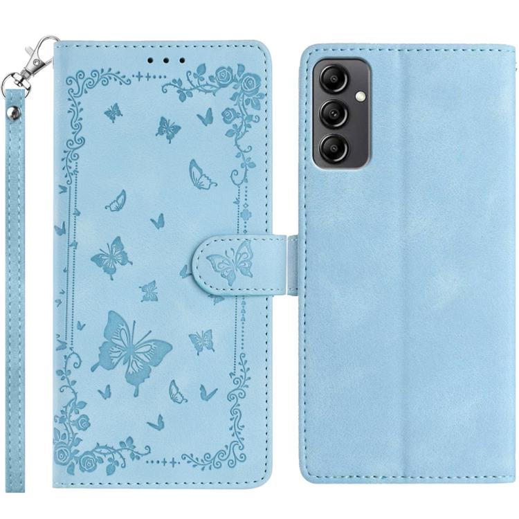 Custodia per telefono in pelle con motivo a farfalle "Giardino Segreto", For Samsung Galaxy A14 5G, For Samsung Galaxy A04S, For Samsung Galaxy A23