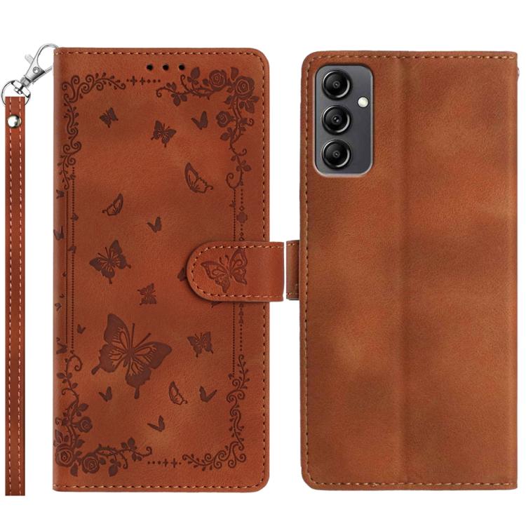 Custodia per telefono in pelle con motivo a farfalle "Giardino Segreto", For Samsung Galaxy A14 5G, For Samsung Galaxy A04S, For Samsung Galaxy A23
