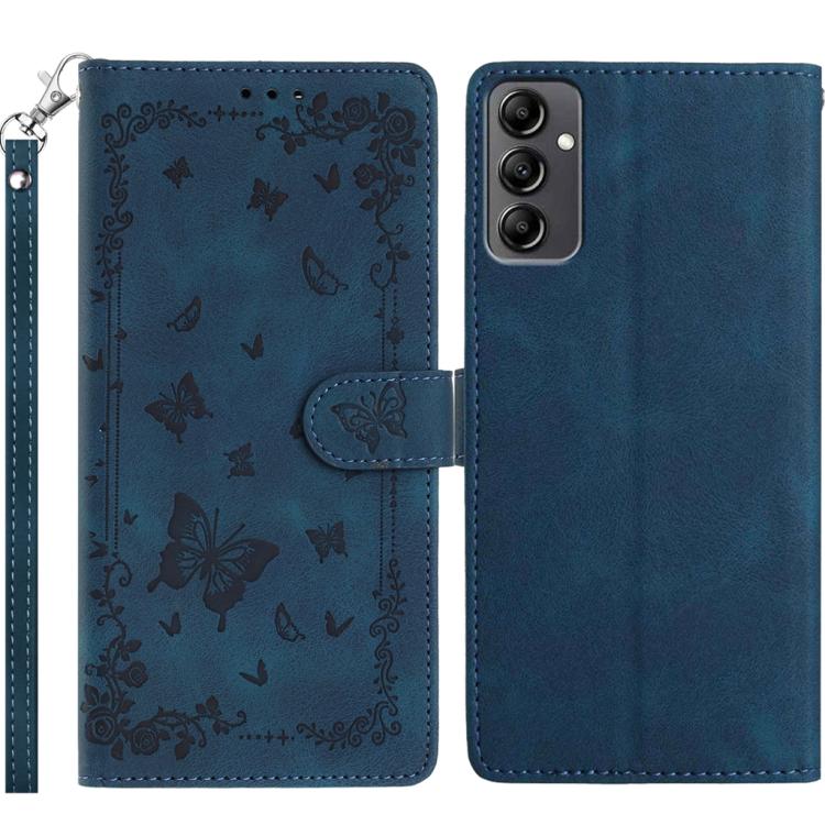 Custodia per telefono in pelle con motivo a farfalle "Giardino Segreto", For Samsung Galaxy A14 5G, For Samsung Galaxy A04S, For Samsung Galaxy A23