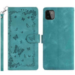 Custodia per telefono in pelle con motivo a farfalle "Giardino Segreto", For Samsung Galaxy A13 4G, For Samsung Galaxy A13 5G, For Samsung Galaxy A22 5G