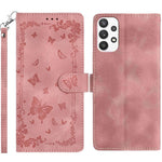 Custodia per telefono in pelle con motivo a farfalle "Giardino Segreto", For Samsung Galaxy A14 5G, For Samsung Galaxy A04S, For Samsung Galaxy A23