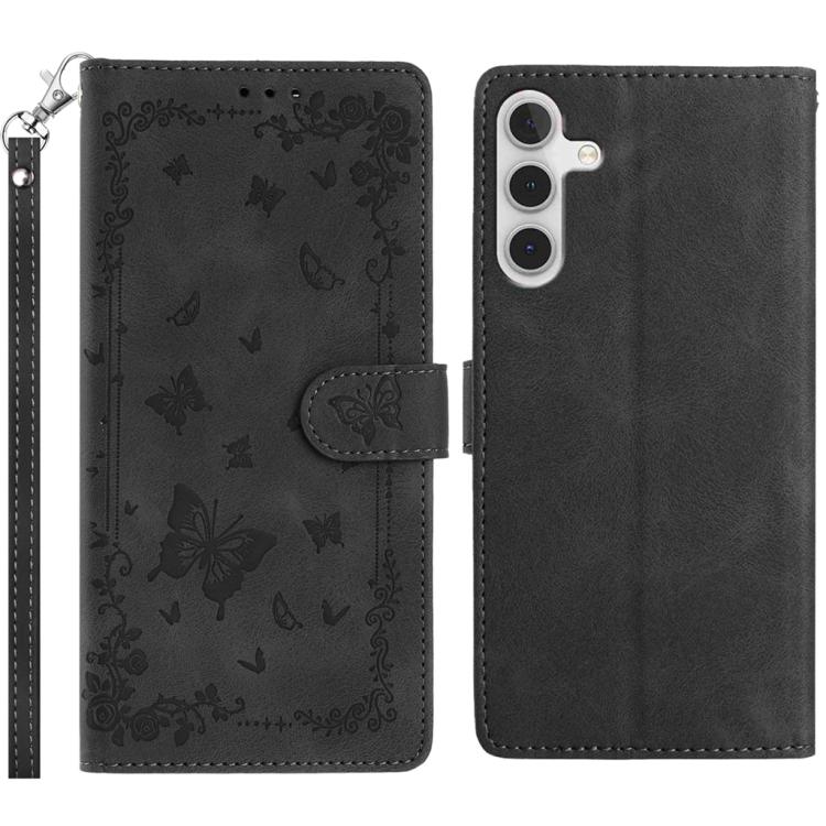 Custodia per telefono in pelle con motivo a farfalle "Giardino Segreto", For Samsung Galaxy A24 4G, For Samsung Galaxy A34 5G, For Samsung Galaxy A54 5G
