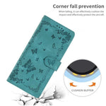 Custodia per telefono in pelle con motivo a farfalle "Giardino Segreto", For Samsung Galaxy A24 4G, For Samsung Galaxy A34 5G, For Samsung Galaxy A54 5G