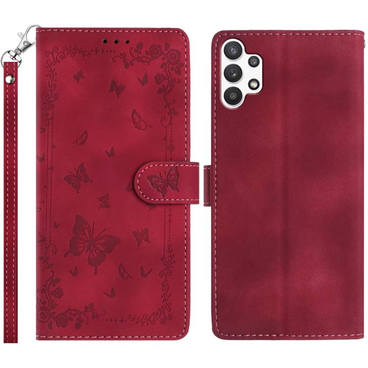 Custodia per telefono in pelle con motivo a farfalle "Giardino Segreto", For Samsung Galaxy A32 5G