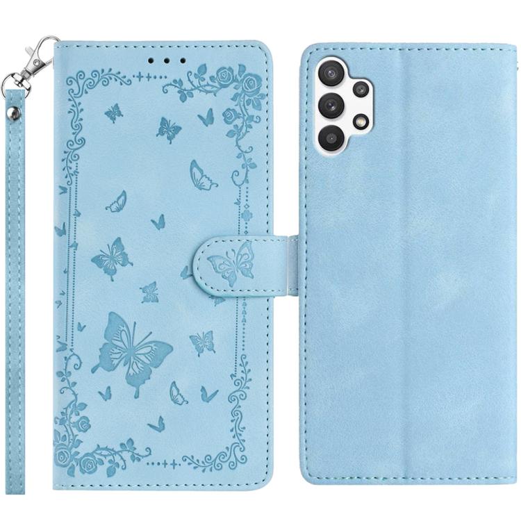 Custodia per telefono in pelle con motivo a farfalle "Giardino Segreto", For Samsung Galaxy A32 5G