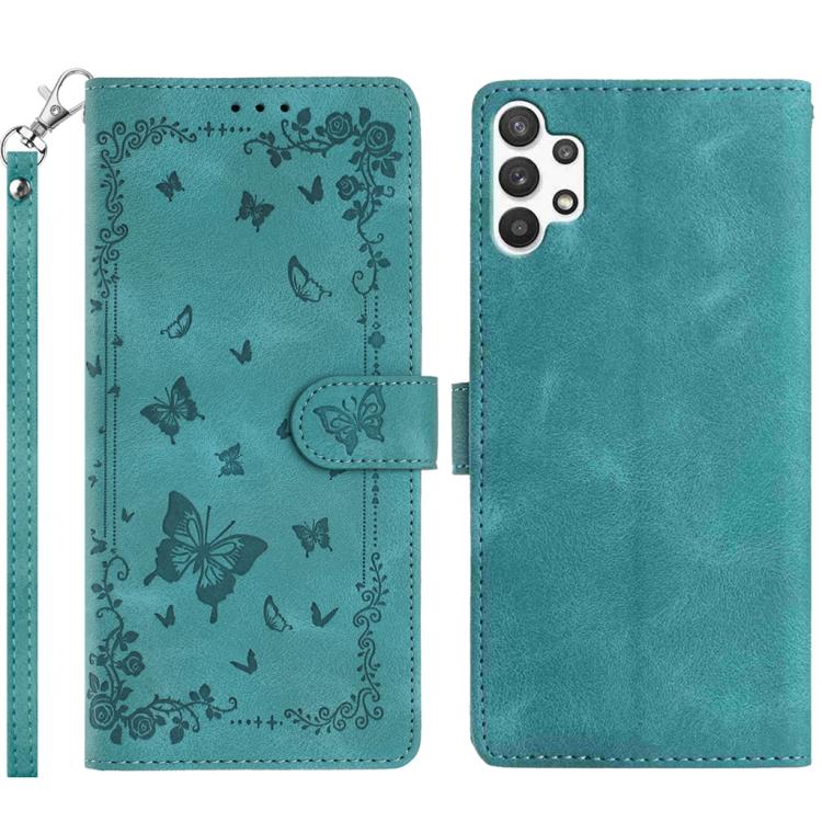 Custodia per telefono in pelle con motivo a farfalle "Giardino Segreto", For Samsung Galaxy A32 5G