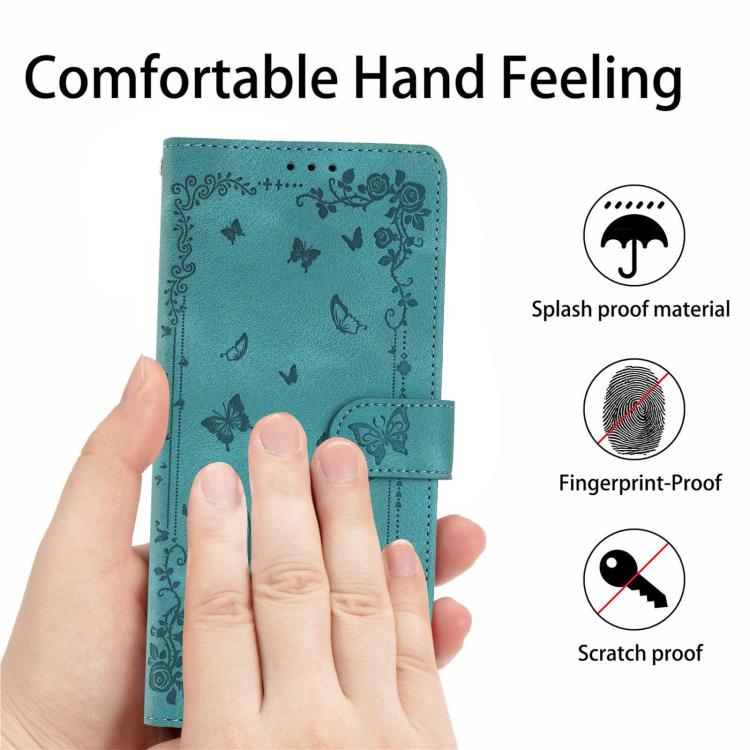 Custodia per telefono in pelle con motivo a farfalle "Giardino Segreto", For Samsung Galaxy A32 5G