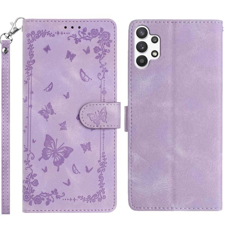 Custodia per telefono in pelle con motivo a farfalle "Giardino Segreto", For Samsung Galaxy A32 5G