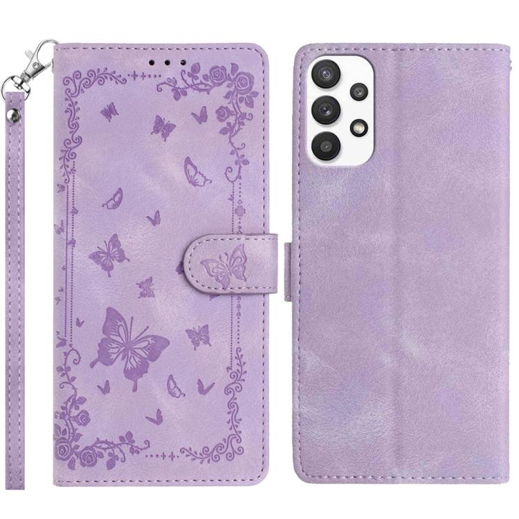 Custodia per telefono in pelle con motivo a farfalle "Giardino Segreto", For Samsung Galaxy A53 5G, For Samsung Galaxy A73, For Samsung Galaxy A33 5G