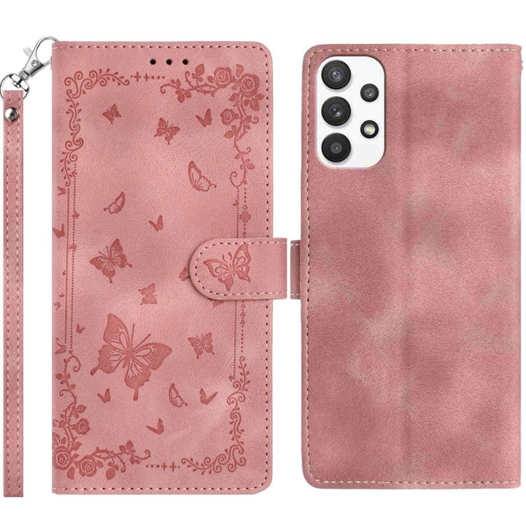 Custodia per telefono in pelle con motivo a farfalle "Giardino Segreto", For Samsung Galaxy A53 5G, For Samsung Galaxy A73, For Samsung Galaxy A33 5G