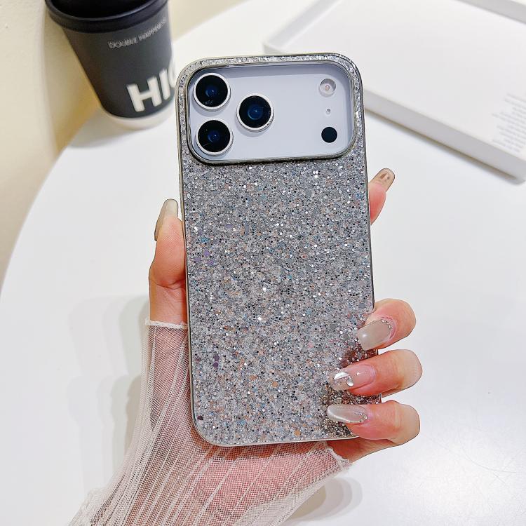 Custodia per telefono in TPU antiurto con glitter in polvere, For iPhone 17 Pro, For iPhone 17, For iPhone Air
