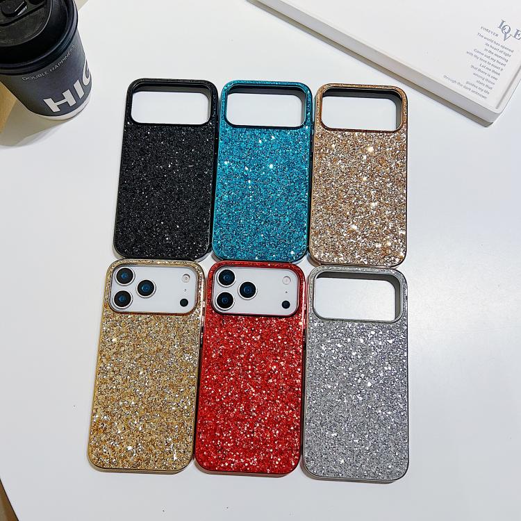 Custodia per telefono in TPU antiurto con glitter in polvere, For iPhone 17 Pro, For iPhone 17, For iPhone Air