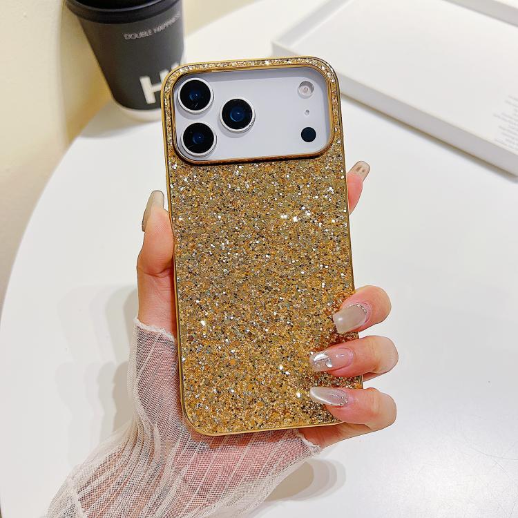 Custodia per telefono in TPU antiurto con glitter in polvere, For iPhone 17 Pro, For iPhone 17, For iPhone Air