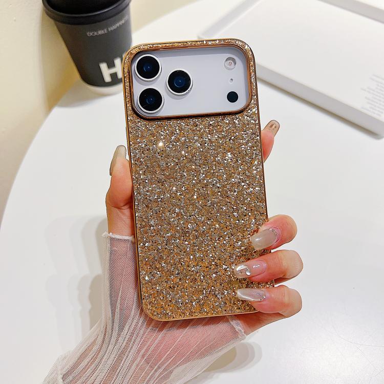 Custodia per telefono in TPU antiurto con glitter in polvere, For iPhone 17 Pro, For iPhone 17, For iPhone Air