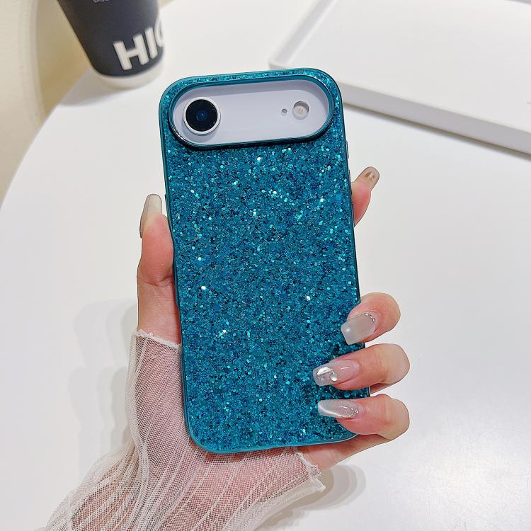 Custodia per telefono in TPU antiurto con glitter in polvere, For iPhone 17 Pro, For iPhone 17, For iPhone Air