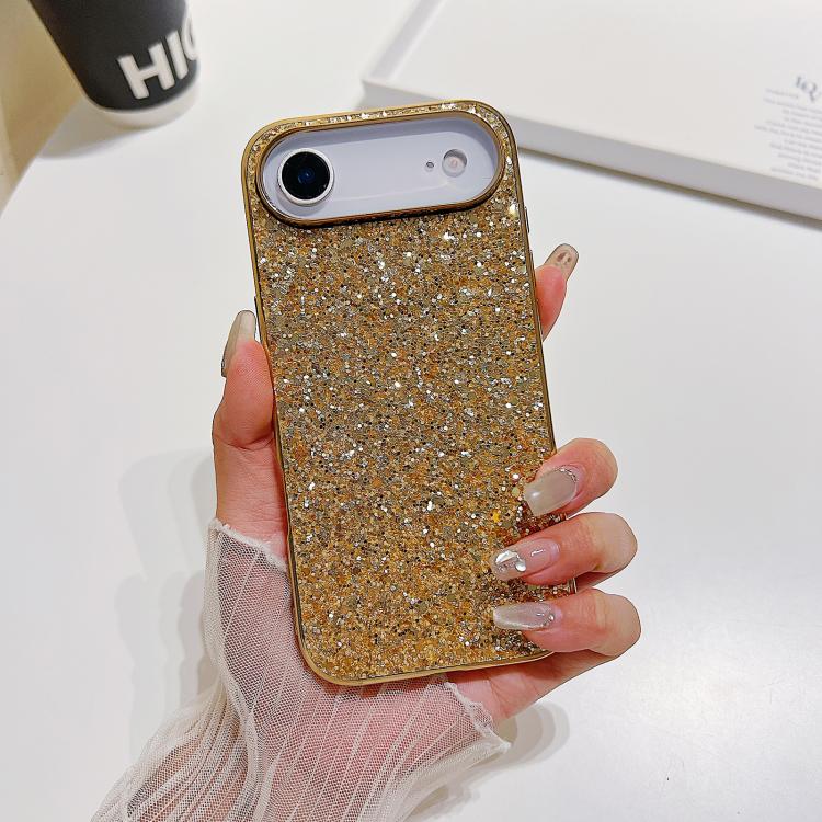 Custodia per telefono in TPU antiurto con glitter in polvere, For iPhone 17 Pro, For iPhone 17, For iPhone Air