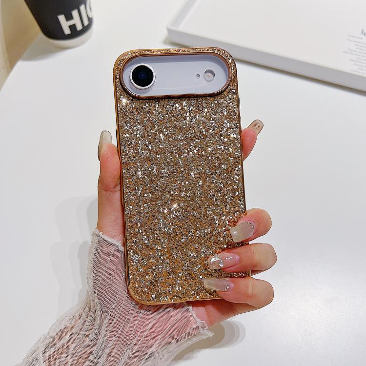 Custodia per telefono in TPU antiurto con glitter in polvere, For iPhone 17 Pro, For iPhone 17, For iPhone Air