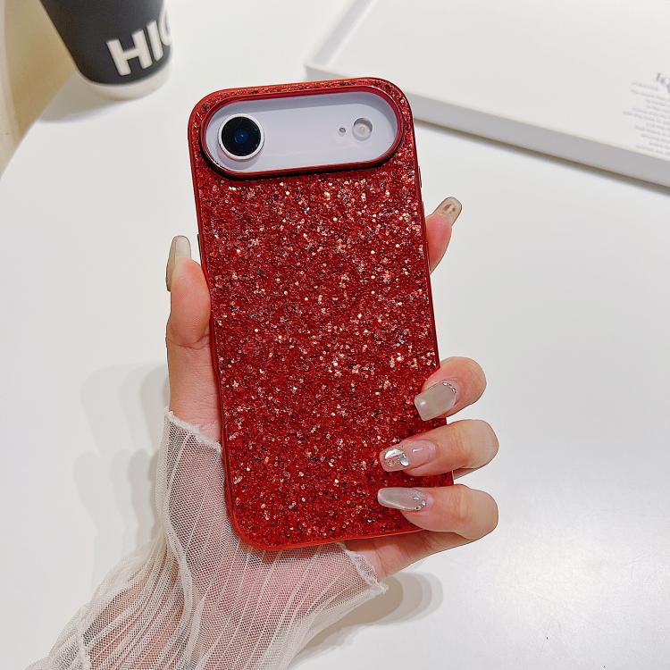 Custodia per telefono in TPU antiurto con glitter in polvere, For iPhone 17 Pro, For iPhone 17, For iPhone Air