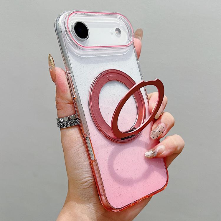 Custodia per telefono MagSafe con supporto girevole a 360 gradi e sfumatura trasparente., For iPhone 17 Pro Max, For iPhone 17 Pro, For iPhone 17, For iPhone Air, For iPhone 16 Pro Max, For iPhone 16 Pro