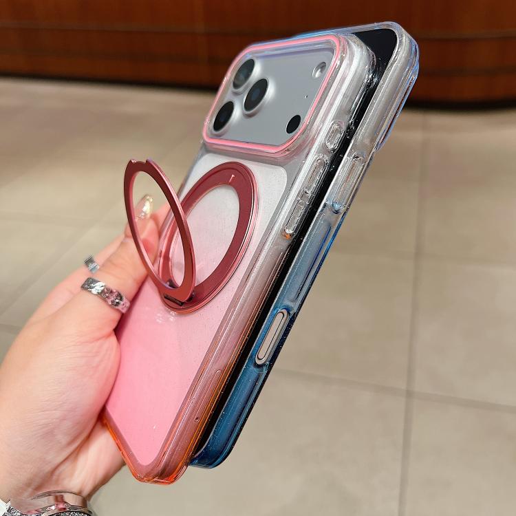 Custodia per telefono MagSafe con supporto girevole a 360 gradi e sfumatura trasparente., For iPhone 16 Plus, For iPhone 16