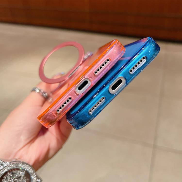 Custodia per telefono MagSafe con supporto girevole a 360 gradi e sfumatura trasparente., For iPhone 16 Plus, For iPhone 16
