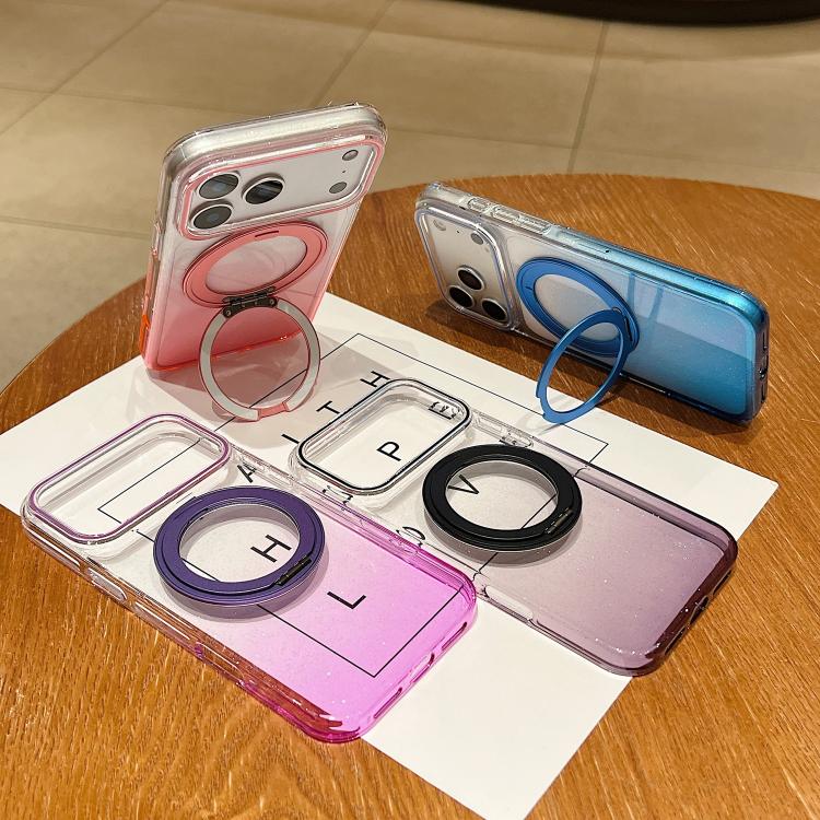 Custodia per telefono MagSafe con supporto girevole a 360 gradi e sfumatura trasparente., For iPhone 17 Pro Max, For iPhone 17 Pro, For iPhone 17, For iPhone Air, For iPhone 16 Pro Max, For iPhone 16 Pro