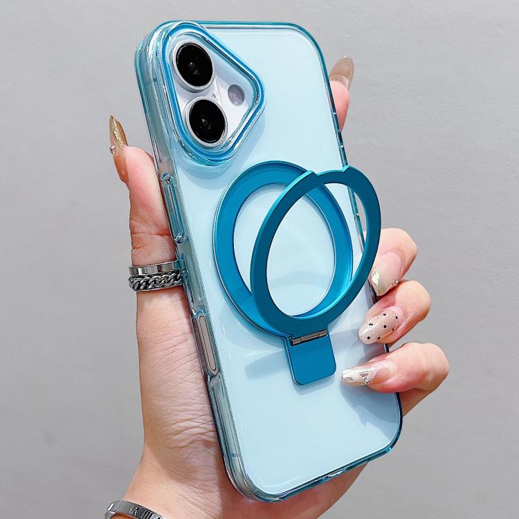 Anello porta cellulare trasparente in metallo colorato con MagSafe., For iPhone 16 Plus, For iPhone 16