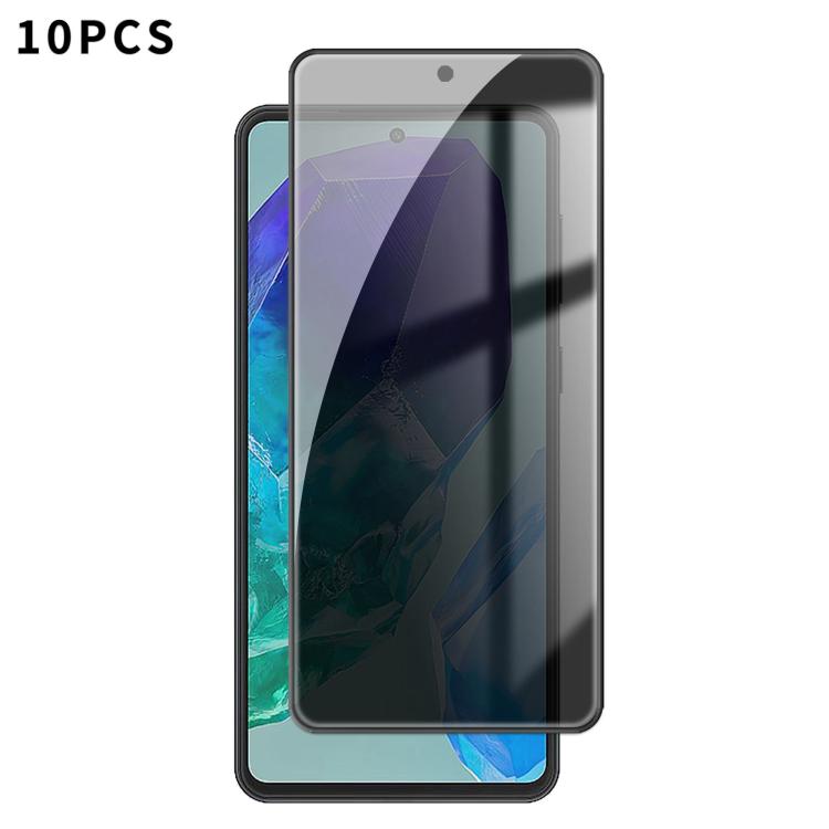 10 pezzi Kalebol Pellicola in vetro temperato ad alto contenuto di alluminio con serigrafia a copertura totale e bordo nero per la privacy, For Galaxy M47 5G, For Galaxy M56 5G, For Galaxy M55, For Galaxy M34 5G, For Galaxy M54 5G, For Galaxy M14 5G   ...