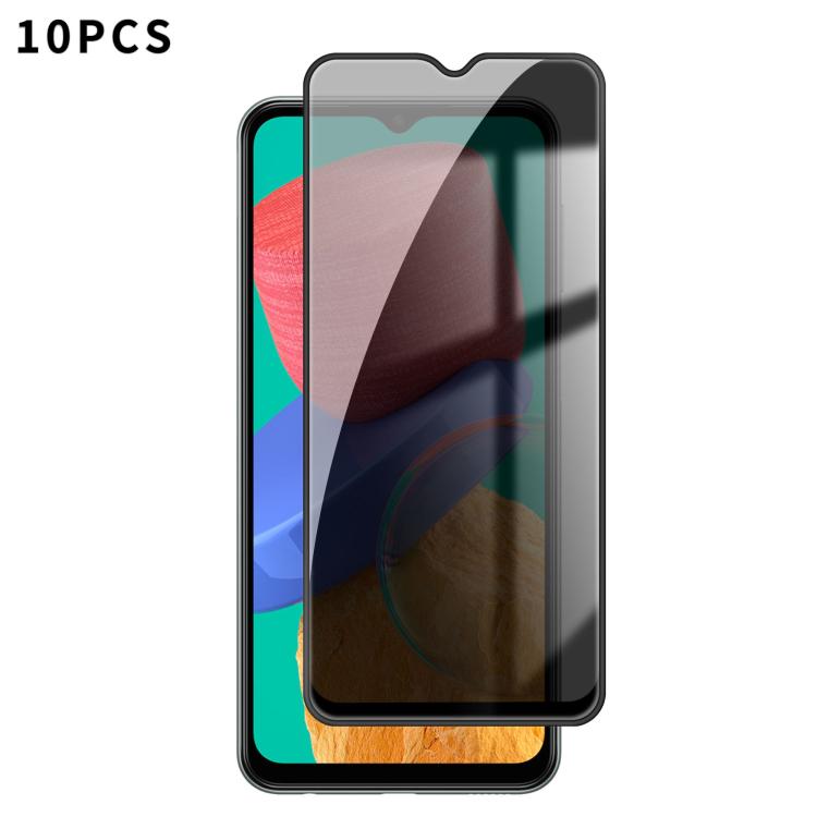 10 pezzi Kalebol Pellicola in vetro temperato ad alto contenuto di alluminio con serigrafia a copertura totale e bordo nero per la privacy, For Galaxy M47 5G, For Galaxy M56 5G, For Galaxy M55, For Galaxy M34 5G, For Galaxy M54 5G, For Galaxy M14 5G   ...